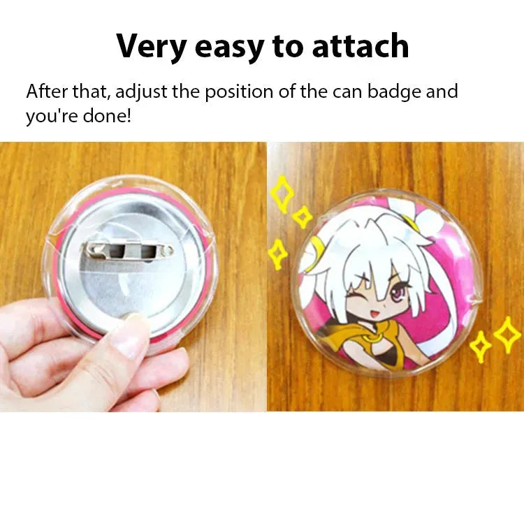 Anime Merch - Tin Badge Cover for 57mm Tin Badges 5pcs - Doki Doki Land