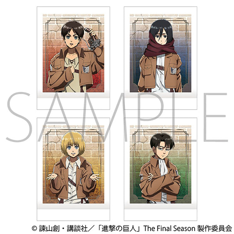 Eren Yeager, Armin Arlert,Mikasa Ackerman & Levi Ackerman Instant photo style collection