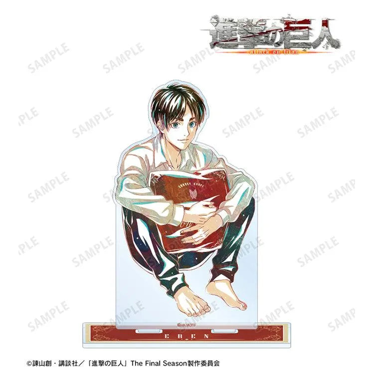 Attack on Titan Anime Merch - New Illustration Eren Relax ver. Big Acrylic Stand - Doki Doki Land