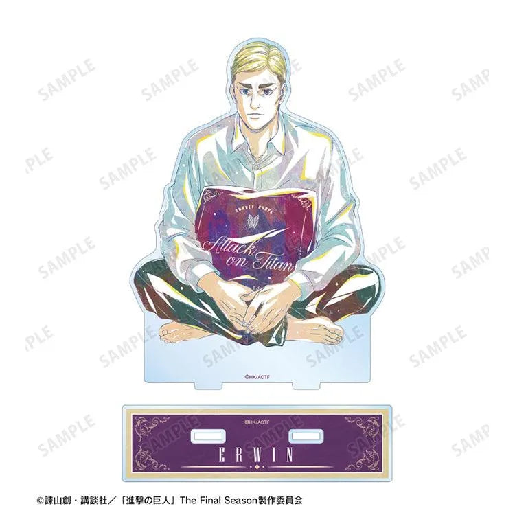 Attack on Titan Anime Merch - New Illustration Erwin Relax ver. Big Acrylic Stand - Doki Doki Land
