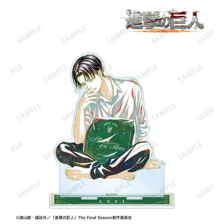 Attack on Titan Anime Merch - New Illustration Levi Relax ver. Big Acrylic Stand - Doki Doki Land