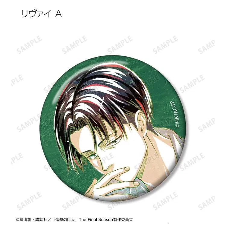 Attack on Titan Anime Merch - New Illustration Relax ver. Trading Ani-Art Tin Badge (1 Random) - Doki Doki Land