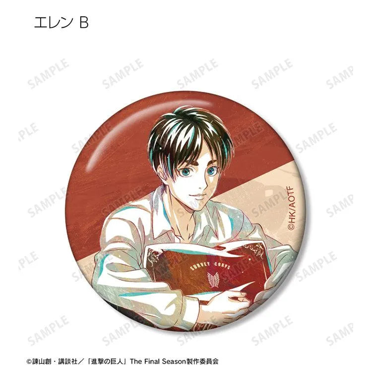 Attack on Titan Anime Merch - New Illustration Relax ver. Trading Ani-Art Tin Badge (1 Random) - Doki Doki Land