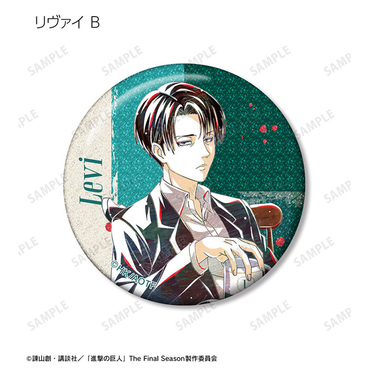 Attack on Titan Trading Ani-Art Glitter New Illustration Tea Time ver. Tin Badge