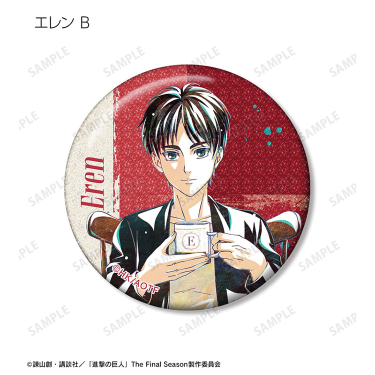 Attack on Titan Trading Ani-Art Glitter New Illustration Tea Time ver. Tin Badge