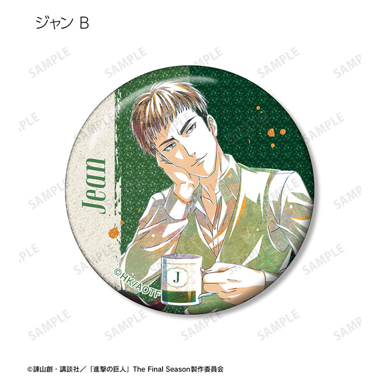 Attack on Titan Trading Ani-Art Glitter New Illustration Tea Time ver. Tin Badge