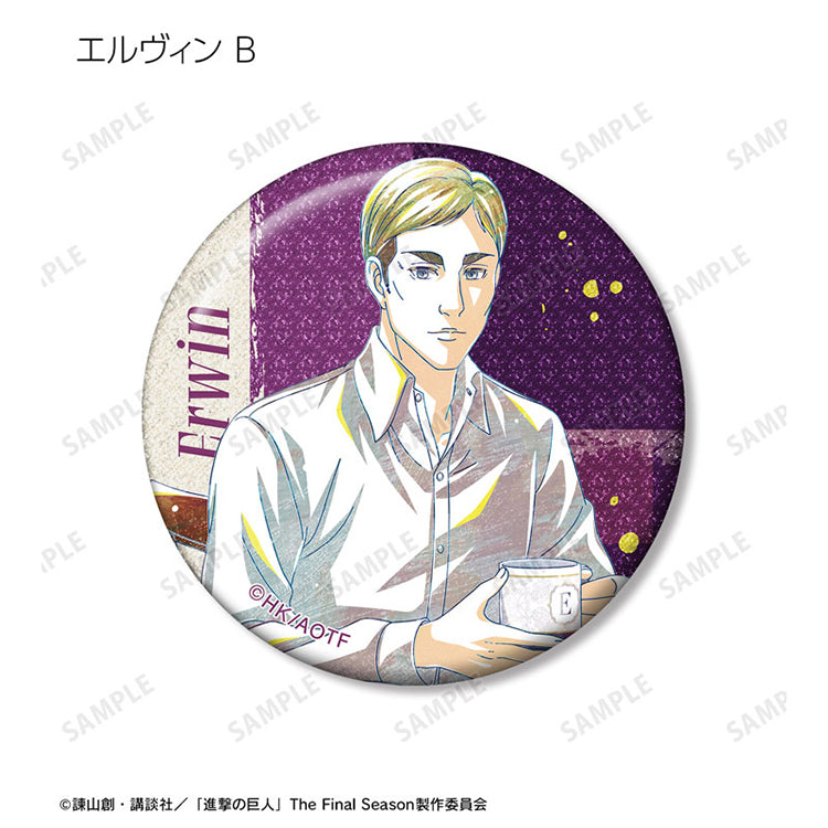 Attack on Titan Trading Ani-Art Glitter New Illustration Tea Time ver. Tin Badge