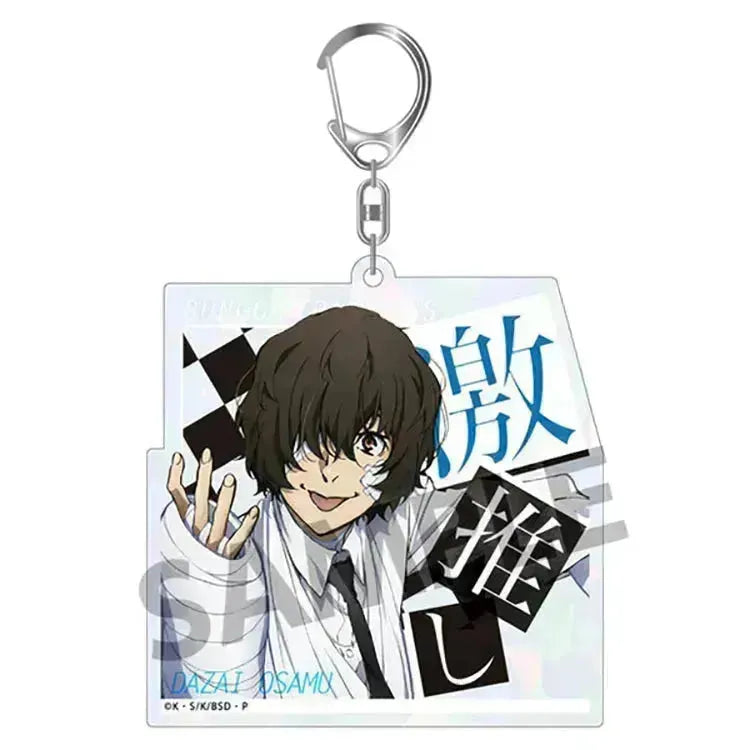 Bungo Stray Dogs Anime Merch - Trading Geki Oshi Sparkling Acrylic Keychain Big Size ver. (1 Random) - Doki Doki Land