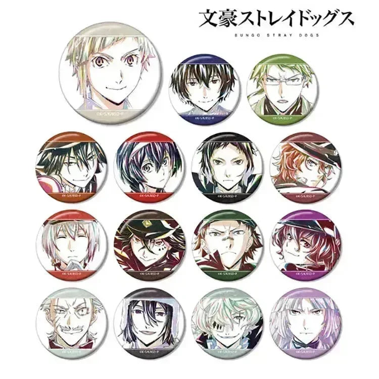 Bungo Stray Dogs Anime Merch - Vol.3 Trading Ani-Art Tin Badge (1 Random) - Doki Doki Land