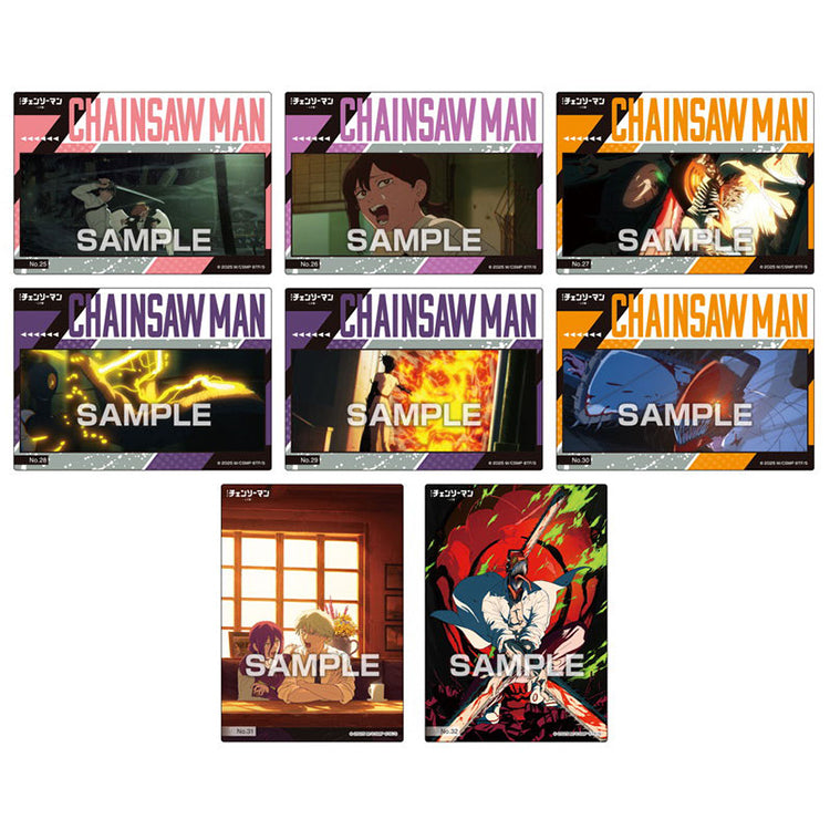 Chainsaw Man Reze Arc Clear Card Collection Gum packaging featuring collectible clear cards from the movie, available in 32 random designs.