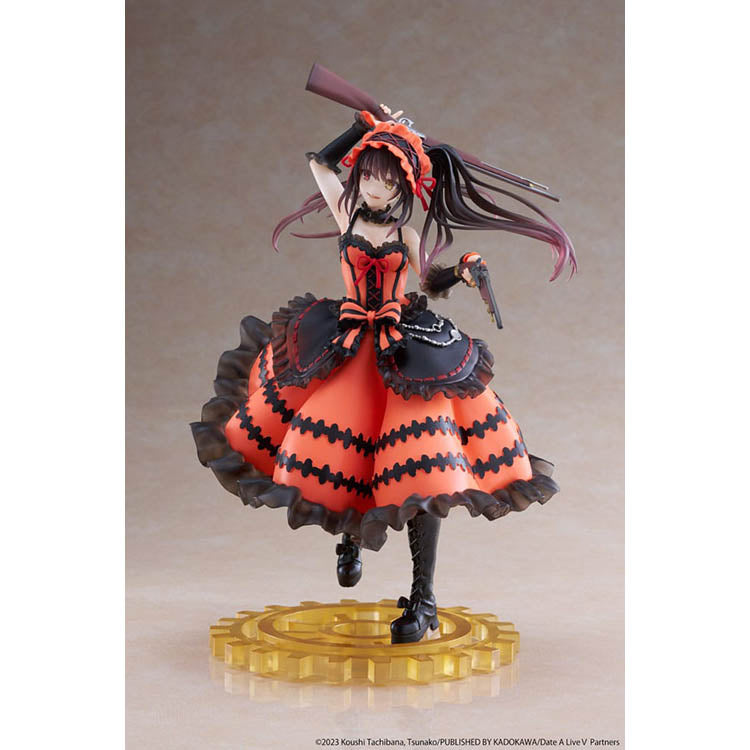 Date A Live IV AMP+ Kurumi Tokisaki Zafkiel figure by Taito in red and black dress holding pistols