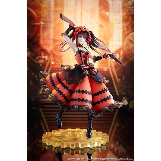 Date A Live IV AMP+ Kurumi Tokisaki Zafkiel figure by Taito in red and black dress holding pistols