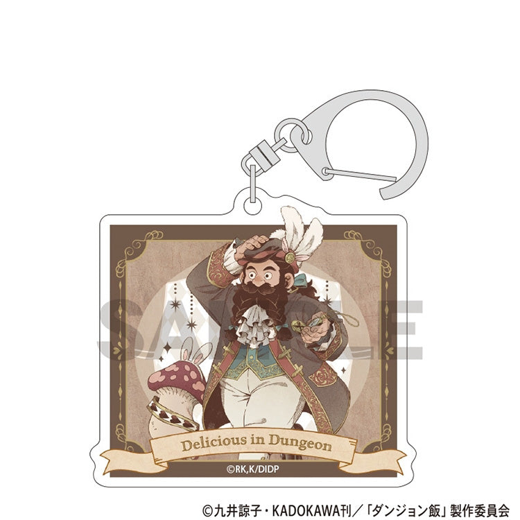 Delicious in Dungeon Fairy Tale Series Trading Acrylic Keychain featuring characters in fairy tale-inspired costumes.