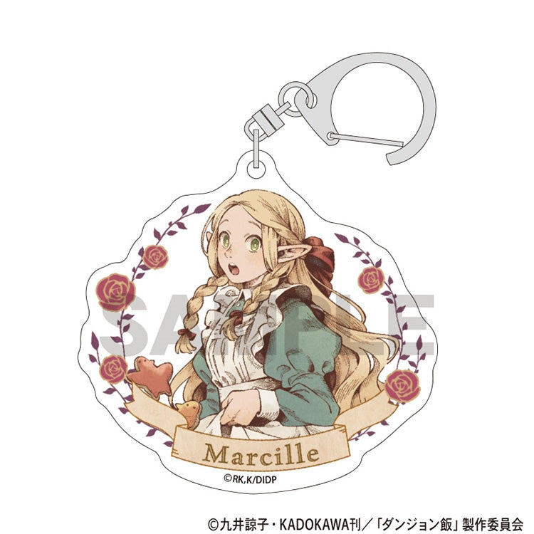 Delicious in Dungeon Fairy Tale Series Trading Acrylic Keychain featuring characters in fairy tale-inspired costumes.