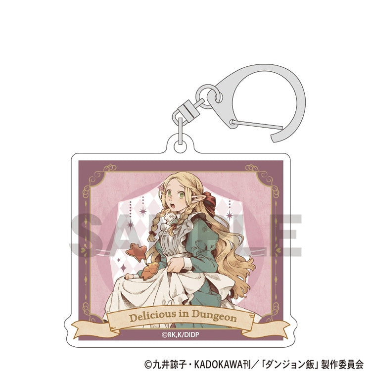 Delicious in Dungeon Fairy Tale Series Trading Acrylic Keychain featuring characters in fairy tale-inspired costumes.
