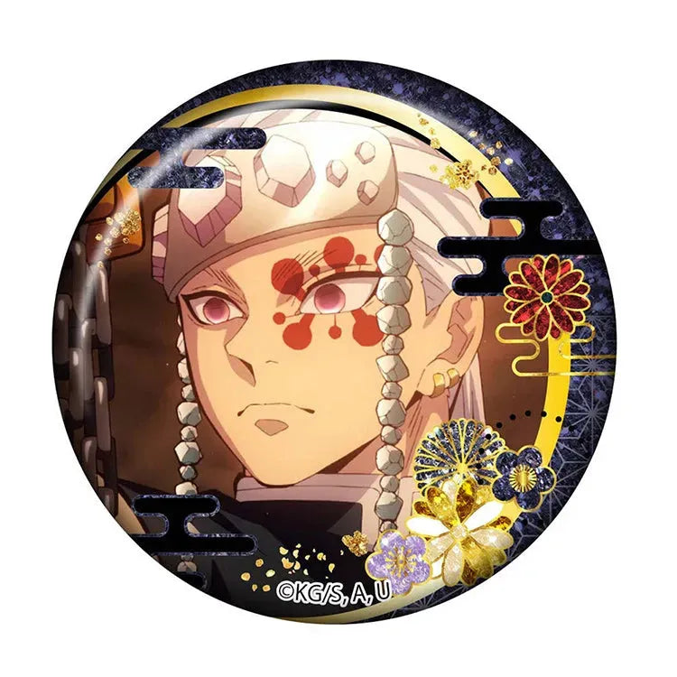 Demon Slayer Anime Merch - Glitter Can Badge Collection - Doki Doki Land