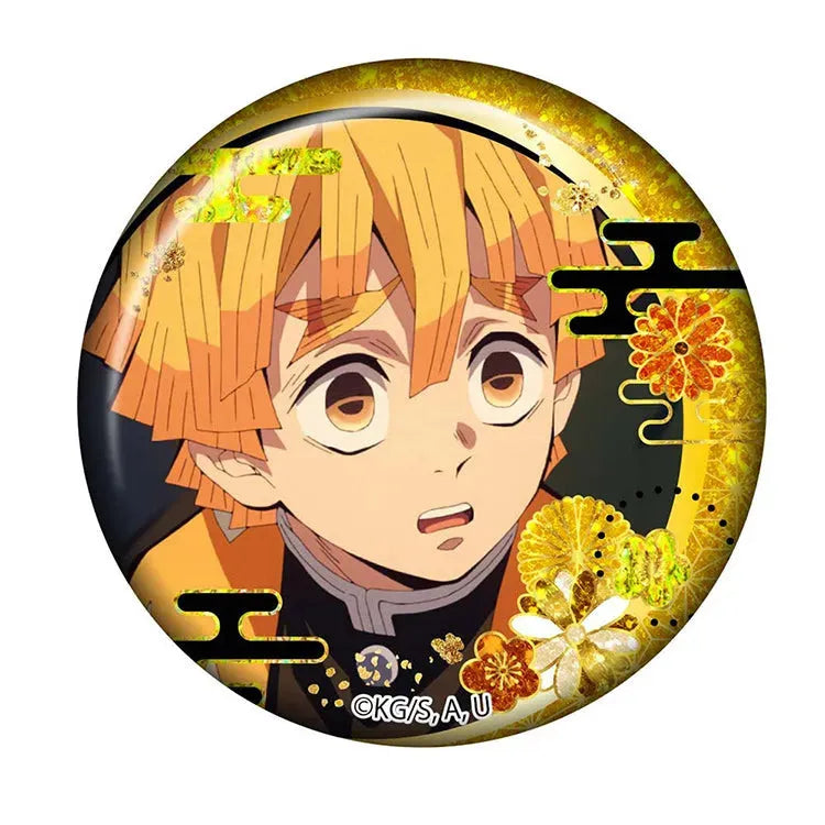Demon Slayer Anime Merch - Glitter Can Badge Collection - Doki Doki Land