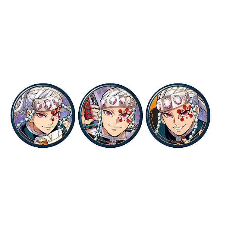Demon Slayer Anime Merch - OshiChara Badge Collection Kyōjurō Rengoku & Uzui Tengen Ver. (1 Random Type) - Doki Doki Land