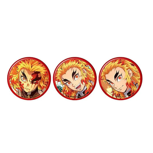 Demon Slayer Anime Merch - OshiChara Badge Collection Kyōjurō Rengoku & Uzui Tengen Ver. (1 Random Type) - Doki Doki Land