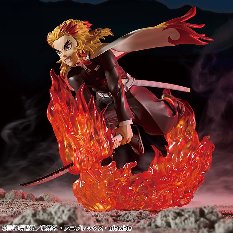 Kyojuro Rengoku VIBRATION STARS PLUS figure from Demon Slayer with flame effect pose