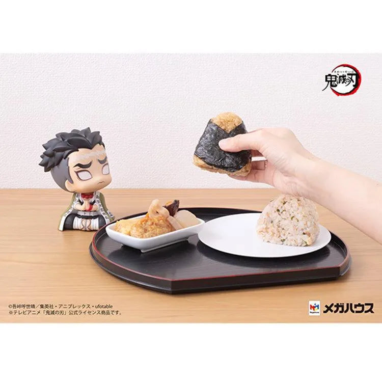Demon Slayer Gyomei Himejima Look Up Figure collectible with cute sitting pose and movable head, perfect for anime figure display and collection.