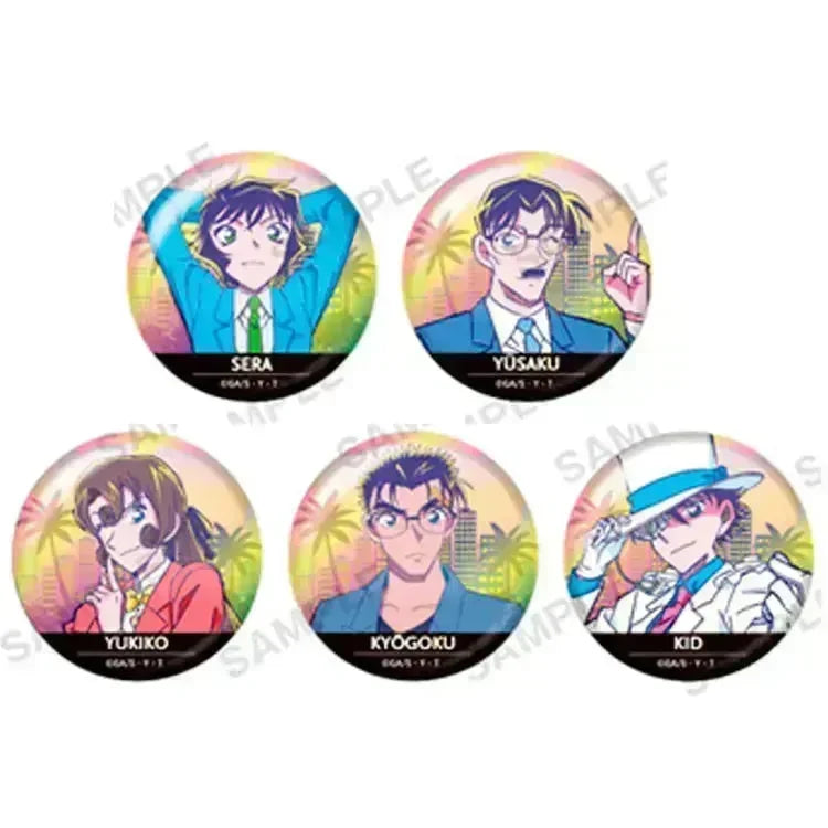 Detective Conan Anime Merch - Trading Hologram Tin Badge City Pop Ver. vol.2 (1 Random) - Doki Doki Land