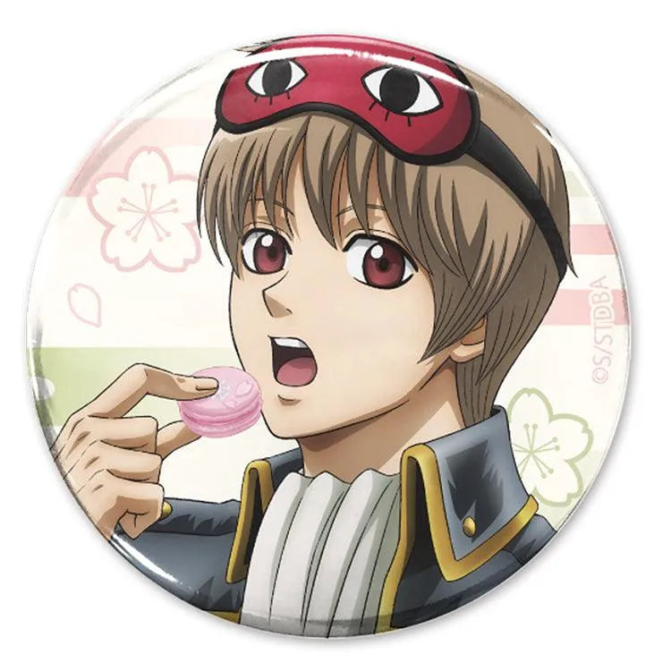 Gintama Anime Merch - Sougo Okita 65mm Tin Badge Sakura Macaron -with a hint of tabasco- Ver. - Doki Doki Land