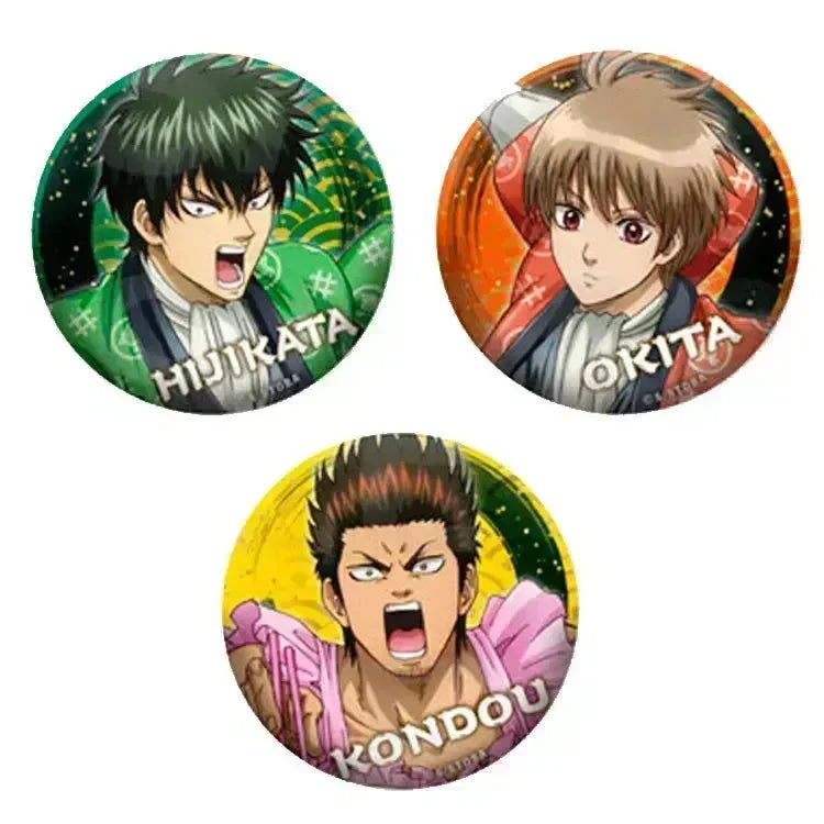 Gintama Anime Merch - Trading Metallic Tin Badge (1 Random) - Doki Doki Land