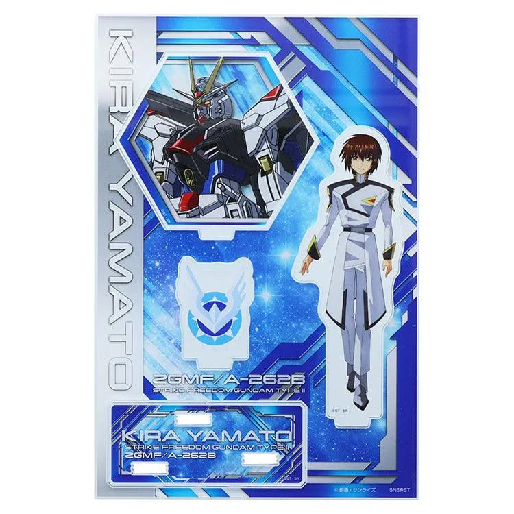 Gundam Anime Merch - Kira Yamato & Strike Freedom Gundam Acrylic Stand - Doki Doki Land