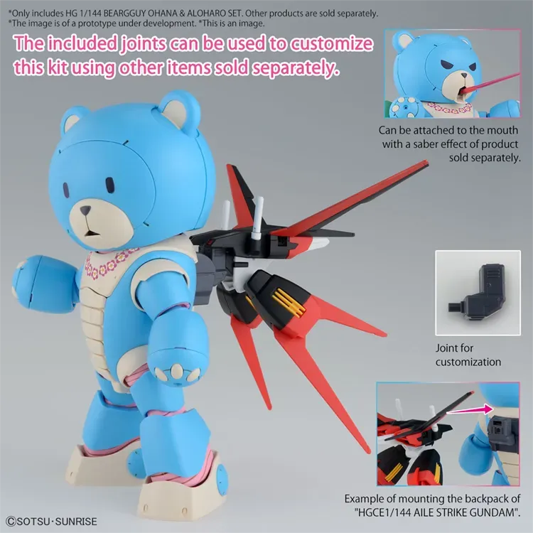 Gundam Model Kit - Beargguy Ohana & Aloharo Set 1/144 - Doki Doki Land