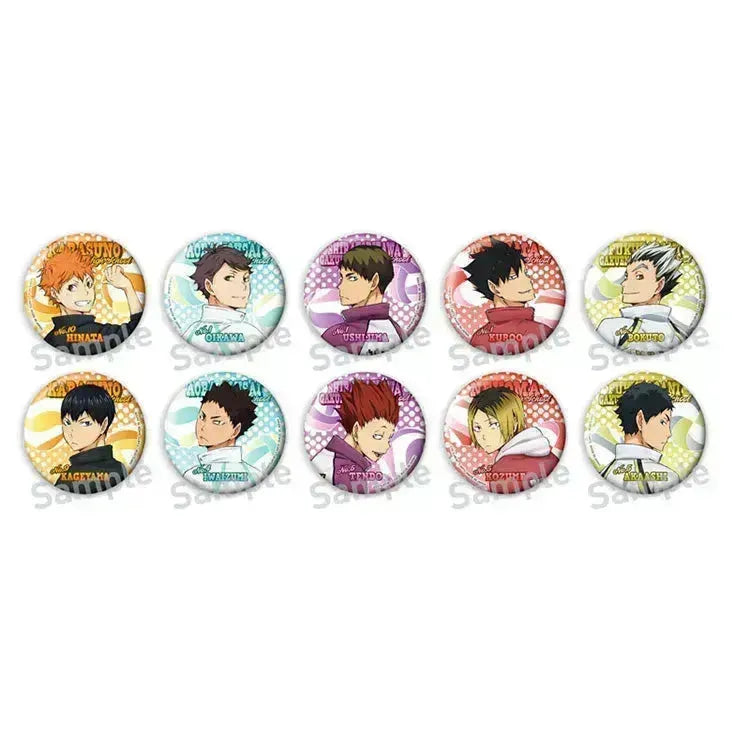 Haikyu!! Anime Merch - Color Palette Looking Back Tin Badge