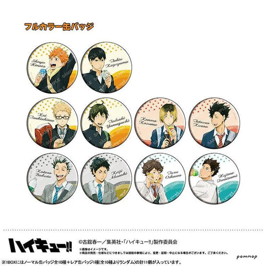 Haikyu!! Anime Merch - Drink Copyright Illustration Tin Badge Collection (1 Random) - Doki Doki Land