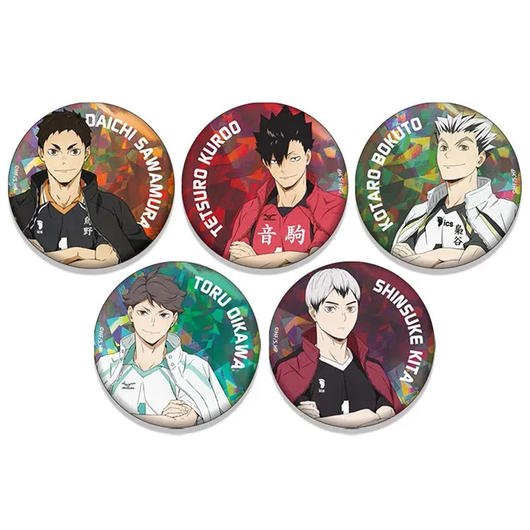 Haikyu!! Anime Merch - Hologram Trading Can Badge Captain Ver. (1 Random) - Doki Doki Land