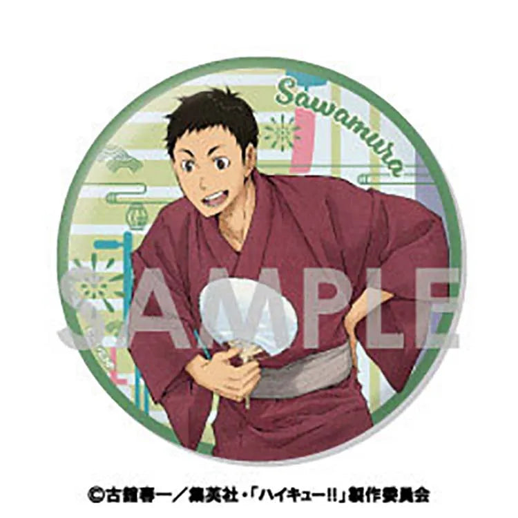 Haikyu!! Anime Merch - Yukata Ver. Big Trading Can Badge