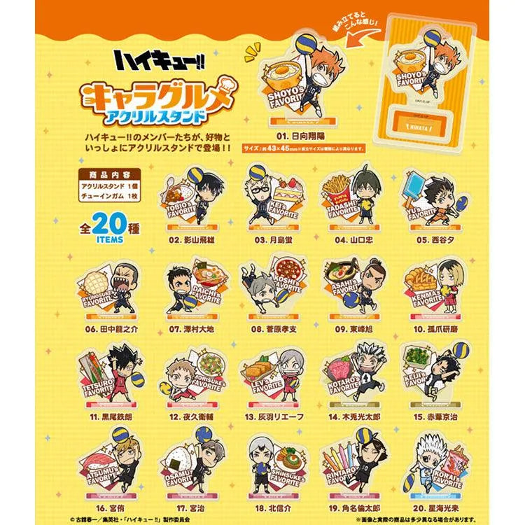 Haikyu!! Shokugan - Chara Gourmet Acrylic Stand (1 Random) - Doki Doki Land
