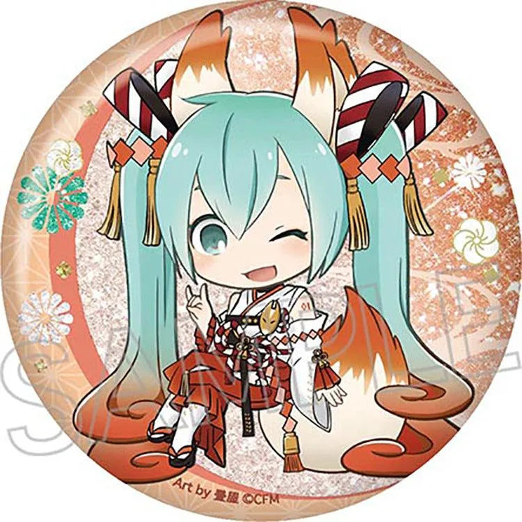 Hatsune Miku Anime Merch - Hyakki Yakou Shiny Tin Badge (1 Random) - Doki Doki Land