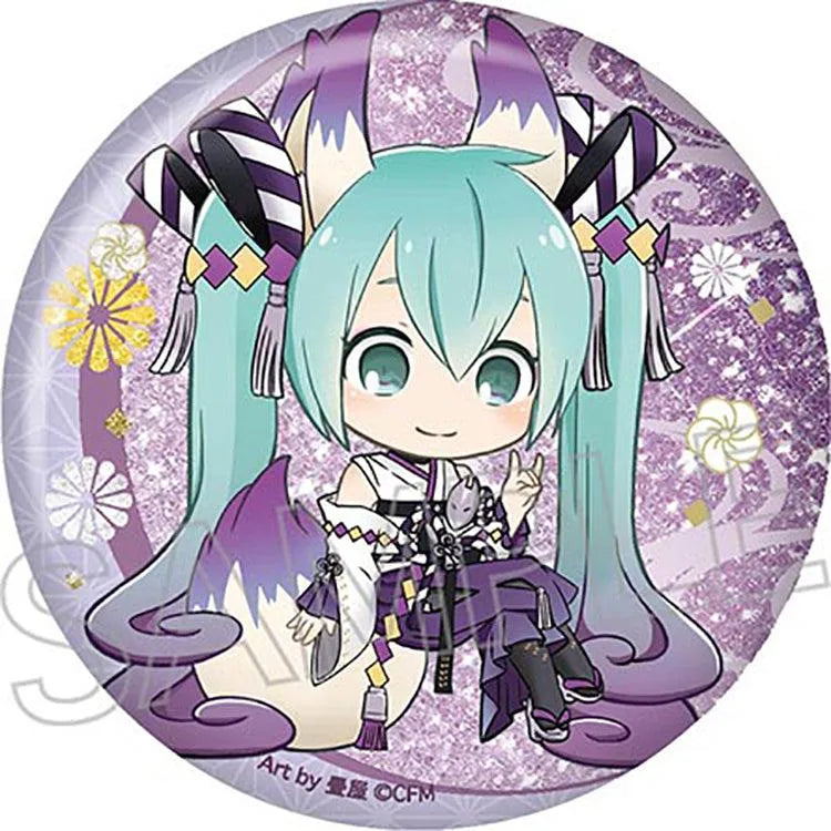 Hatsune Miku Anime Merch - Hyakki Yakou Shiny Tin Badge (1 Random) - Doki Doki Land
