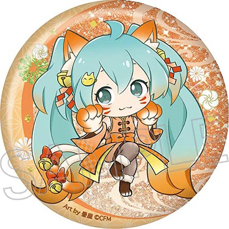 Hatsune Miku Anime Merch - Hyakki Yakou Shiny Tin Badge (1 Random) - Doki Doki Land