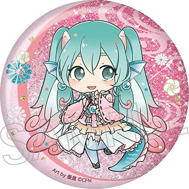 Hatsune Miku Anime Merch - Hyakki Yakou Shiny Tin Badge (1 Random) - Doki Doki Land
