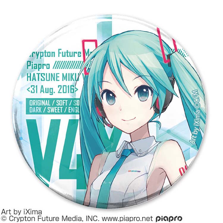 Hatsune Miku Anime Merch - Miku V4X 65mm Tin Badge