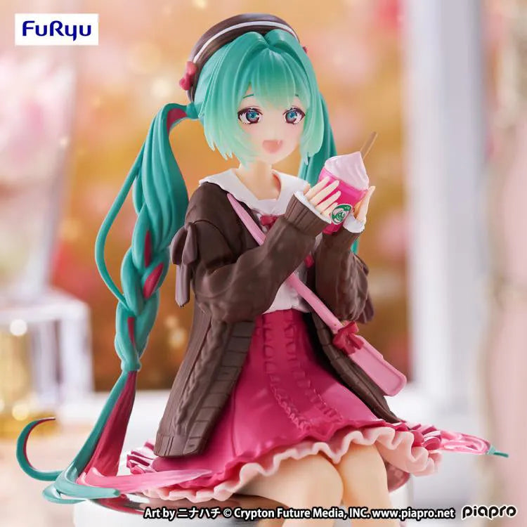 Hatsune Miku Autumn Date Pink Color Ver. Noodle Stopper Figure