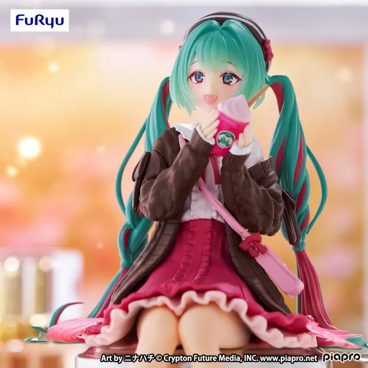 Hatsune Miku Autumn Date Pink Color Ver. Noodle Stopper Figure