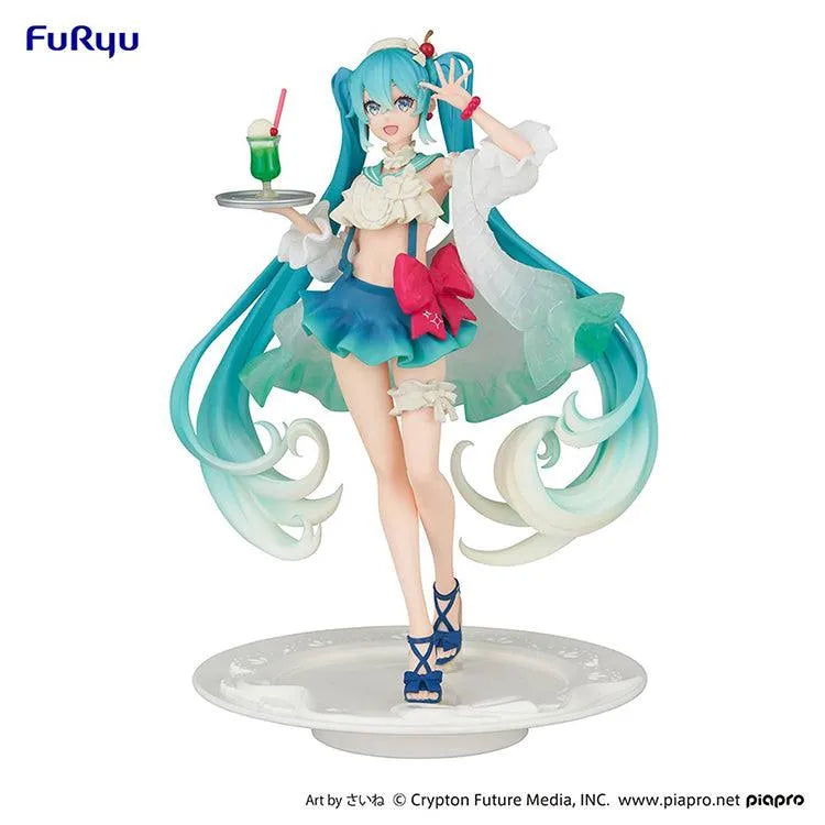 Hatsune Miku Exceed Creative SweetSweets Figure - Hatsune Miku Melon Soda Float Ver. - Doki Doki Land
