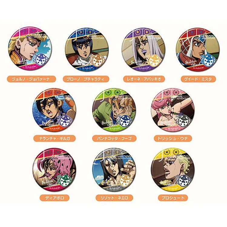 JoJo's Bizarre Adventure Anime Merch - Golden Wind Can Badge 10 Designs (1 Random) - Doki Doki Land