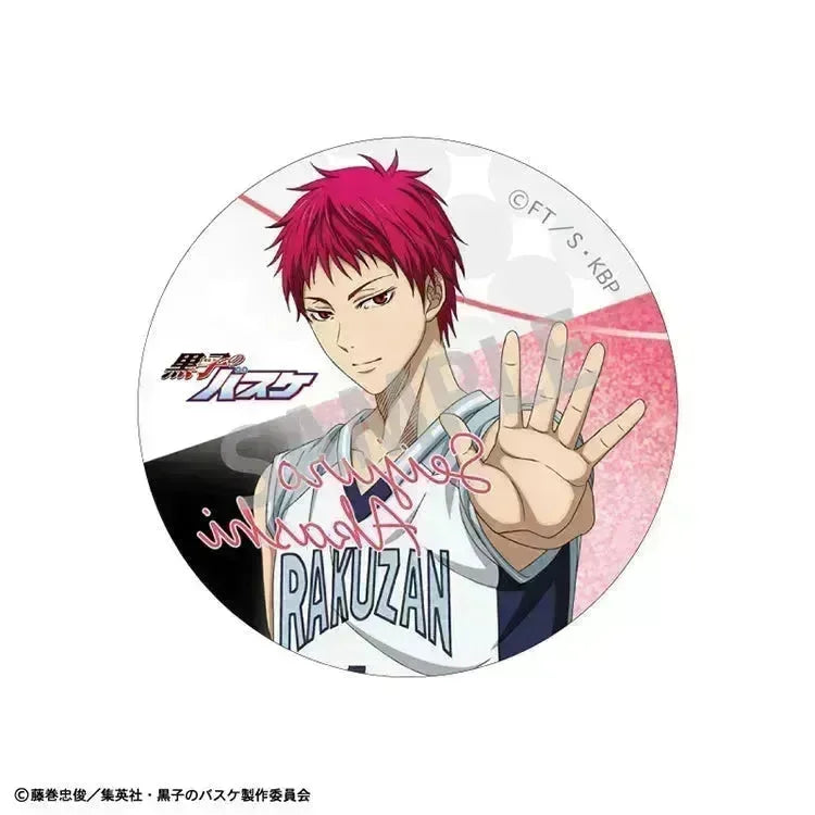 Kuroko's Basketball Anime Merch - Trading Glitter Tin Badge Autograph (1 Random) - Doki Doki Land
