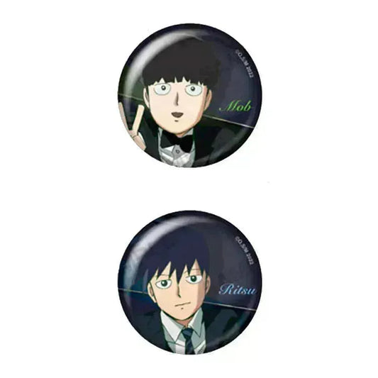 Mob Psycho 100 III Anime Merch - Trading Tin Badge Suit Ver. (1 Random) - Doki Doki Land