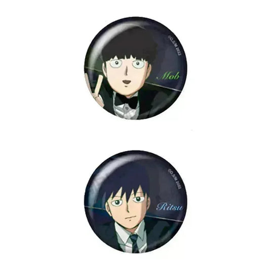 Mob Psycho 100 III Anime Merch - Trading Tin Badge Suit Ver. (1 Random) - Doki Doki Land