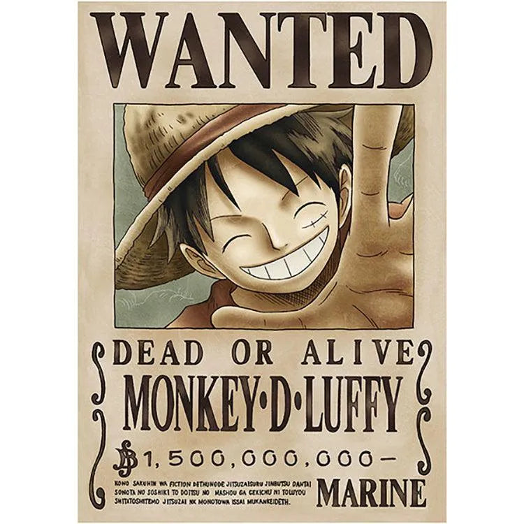 “One Piece" Anime Merch - Marine Issued Official Wanted Poster - Doki Doki Land
