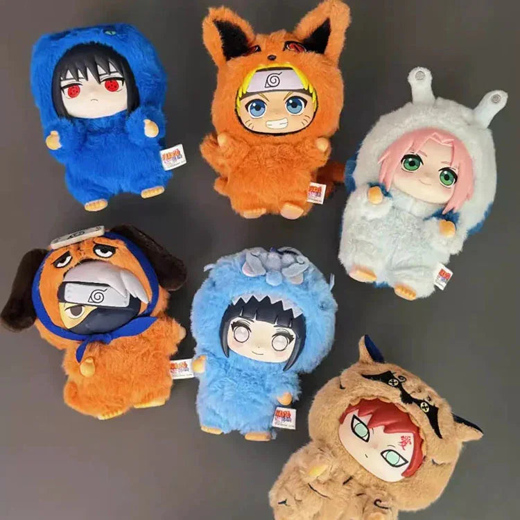Naruto Blind Box Beast Party Plush Keychains,Naruto Labubu