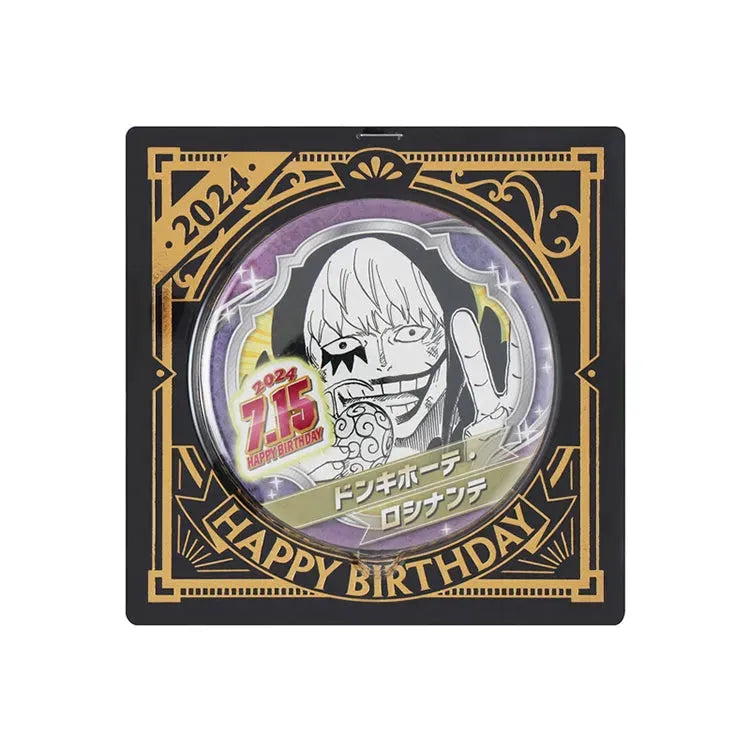 One Piece Anime Merch - Donquixote Rosinante (Corazon) 2024 Birthday Can Badge - Doki Doki Land